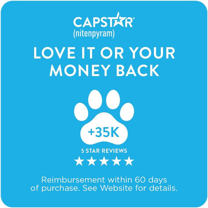 Capstar Nitenpyram 11.4mg Flea Treatment for Cats 2-25 lbs – 6 Tablets