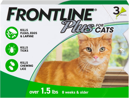 FRONTLINE Plus Flea and Tick Treatment for Cats Over 1.5 lbs