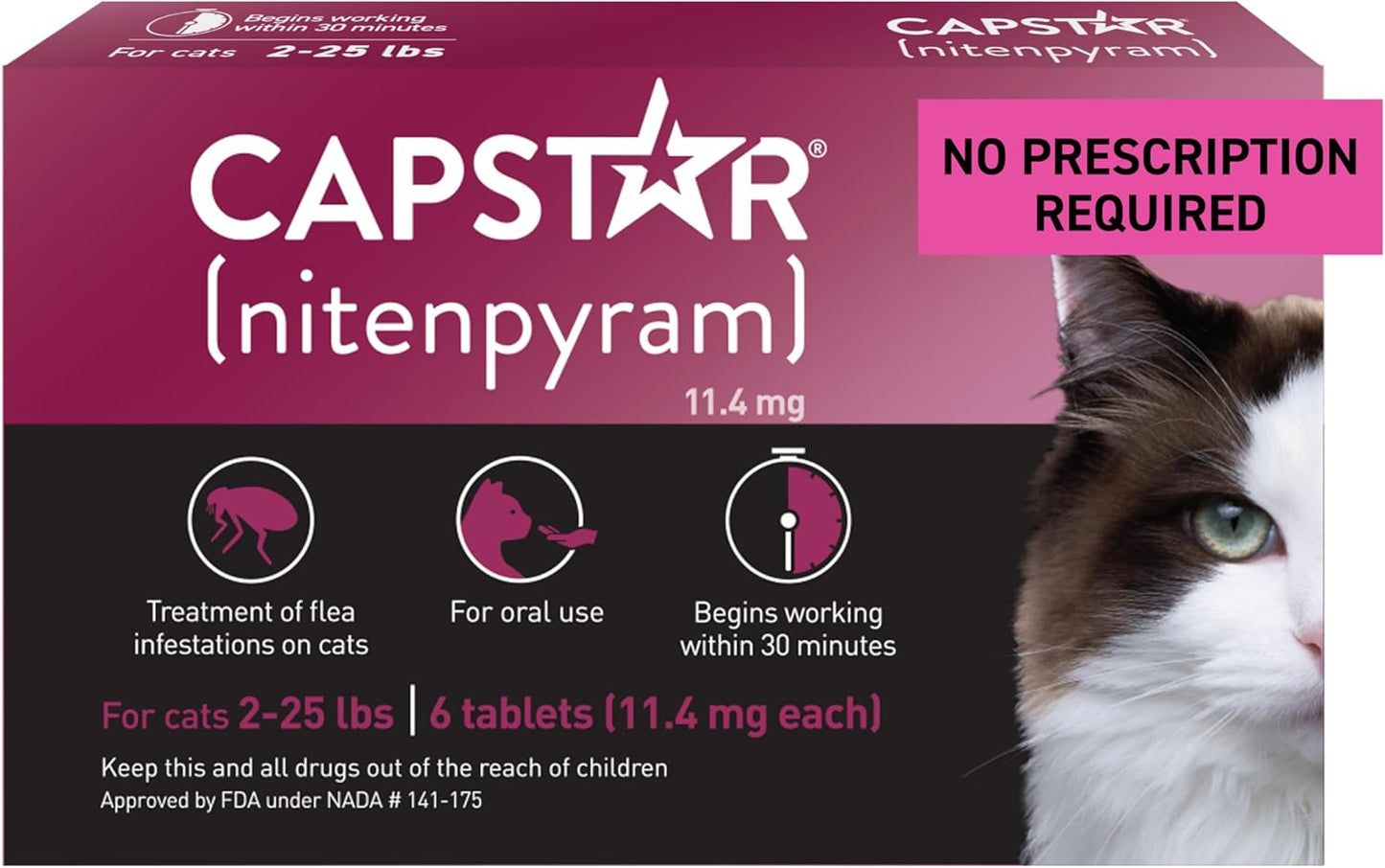 Capstar Nitenpyram 11.4mg Flea Treatment for Cats 