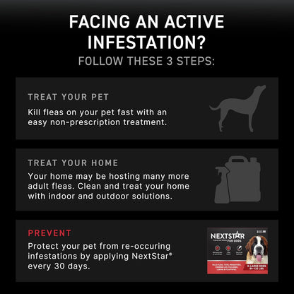 NEXTSTAR Flea and Tick Treatment for X Large Dogs 89 to 132 lbs 3 Month Supply