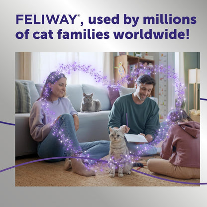 FELIWAY® Optimum 30 Day Cat Calming Refill for Pheromone Diffuser, 48ml - Helps Reduce Common Signs of Stress in Cats & Kittens, Enhanced Calming