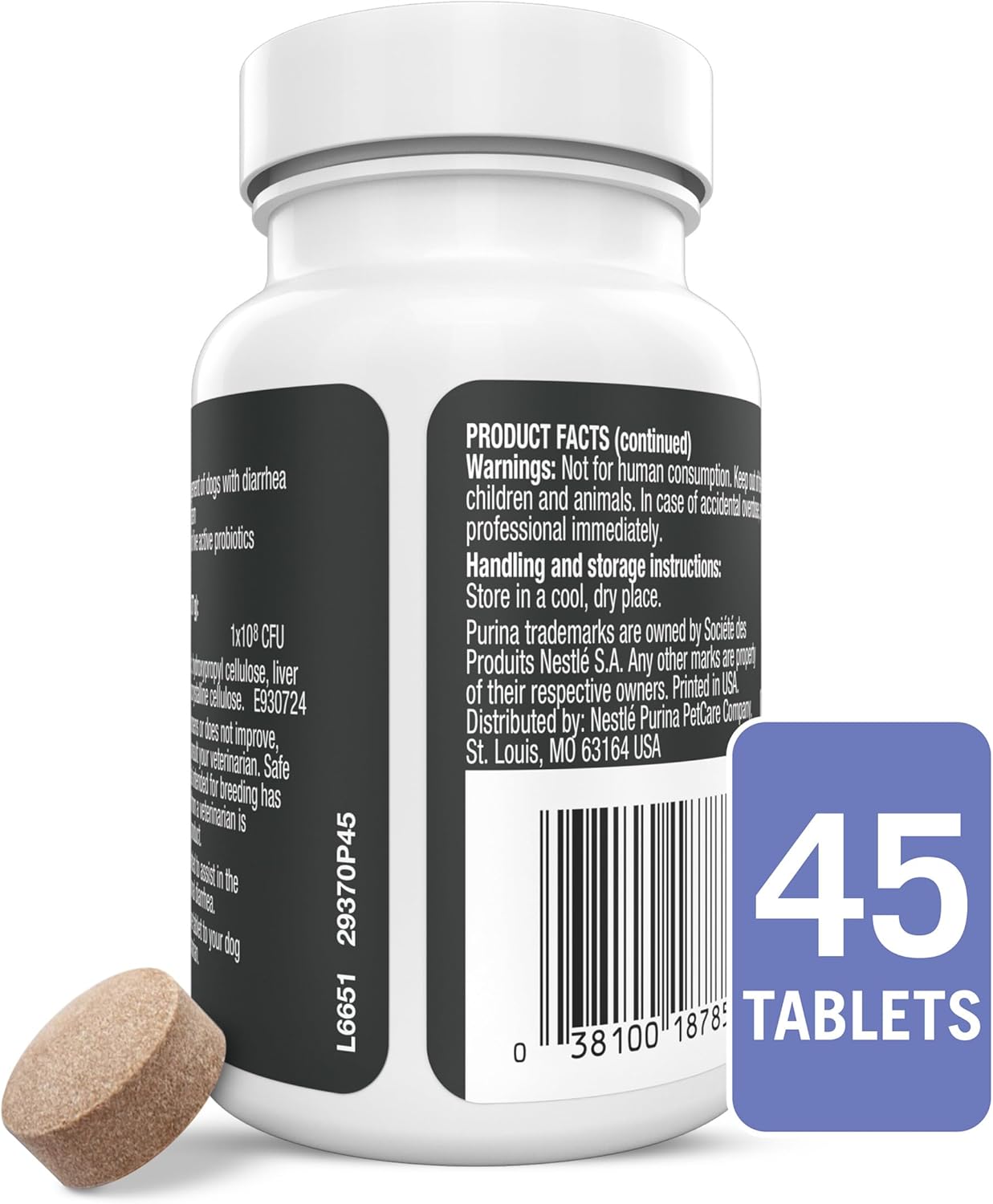 Purina Pro Plan FortiFlora Dog Probiotic 45 Tablets