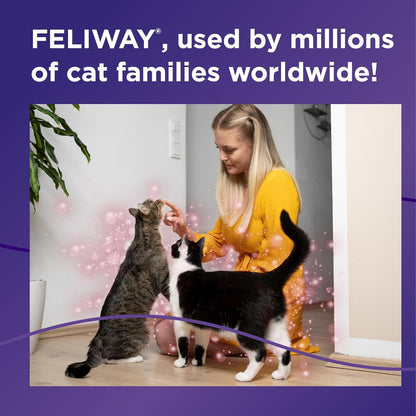 FELIWAY® MultiCat 3 x 30 Day Cat Calming Refills for Pheromone Diffuser, 3 x 48ml Value Pack- Helps Reduce Conflicts and Signs of Tension in Multi-Cat Households