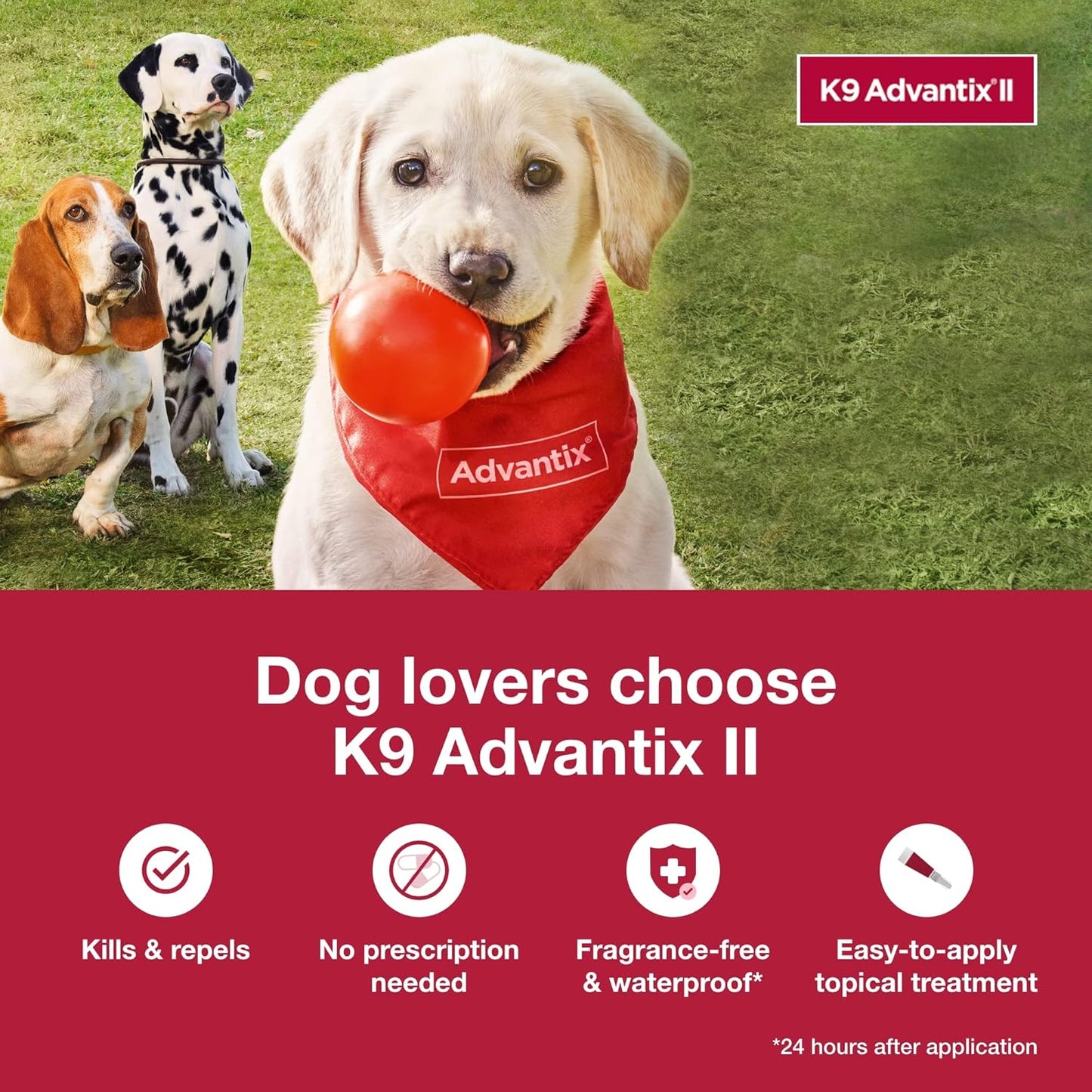 K9 Advantix II for Medium Dogs 11-20 lbs Flea Tick Mosquito Treatment 6 Doses