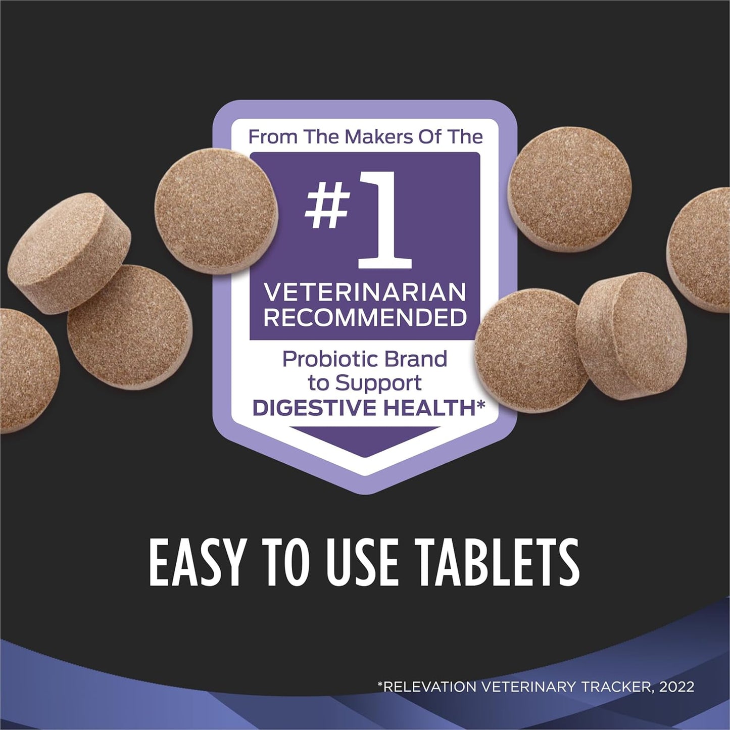 Purina Pro Plan FortiFlora Canine Probiotic Supplement for Dogs – 90 Chewable Tablets
