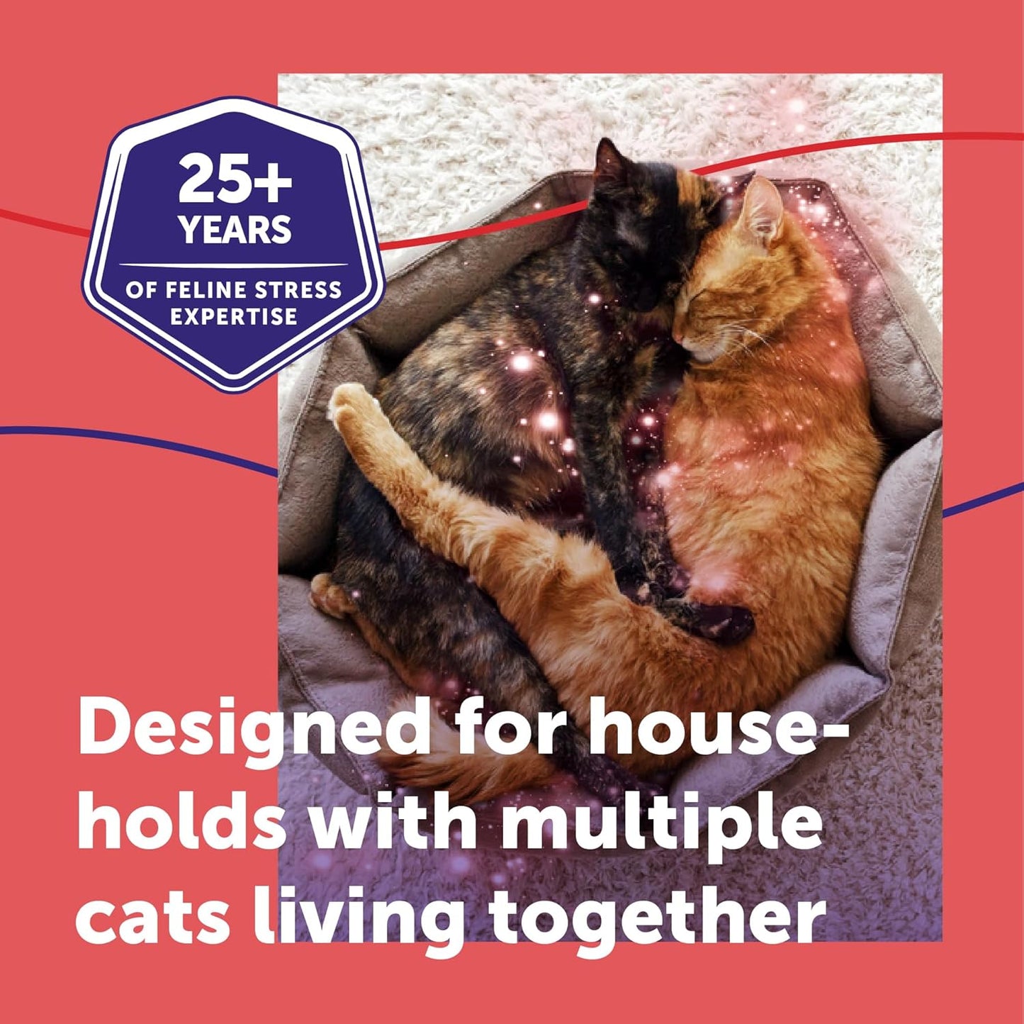 FELIWAY® MultiCat 3 x 30 Day Cat Calming Refills for Pheromone Diffuser, 3 x 48ml Value Pack- Helps Reduce Conflicts and Signs of Tension in Multi-Cat Households