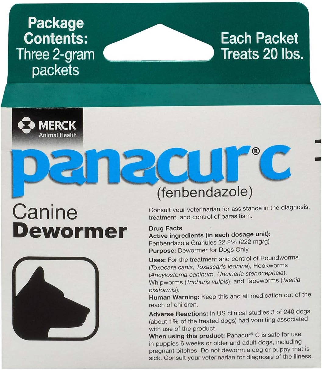 Panacur C Canine Dewormer 2g 3 Pack