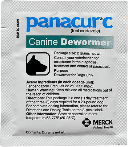 Panacur C Canine Dewormer 2g 3 Pack