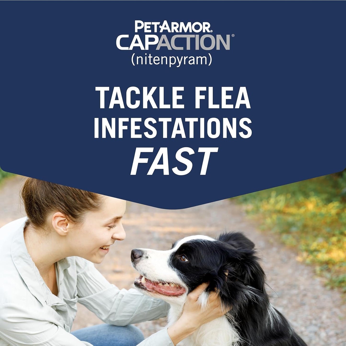 PetArmor CapAction 57mg Fast Flea Treatment for Dogs Over 25 lbs – Oral Nitenpyram Tablets (6 Count)