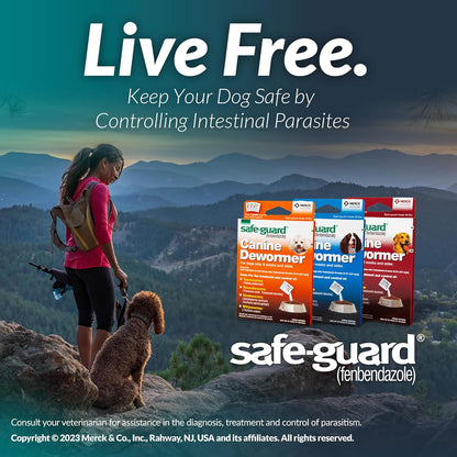 Safe-Guard Canine Dewormer for Dogs 20 lbs Fenbendazole 2g 3 Day Treatment