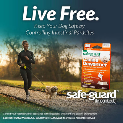 Safe-Guard Canine Dewormer for Dogs 20 lbs Fenbendazole 2g 3 Day Treatment