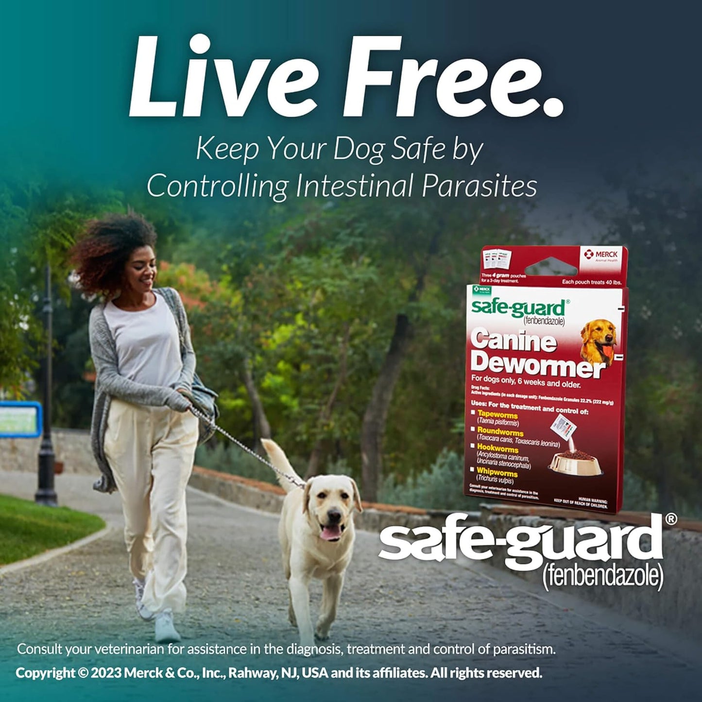 Safe-Guard Canine Dewormer for Dogs 20 lbs Fenbendazole 2g 3 Day Treatment