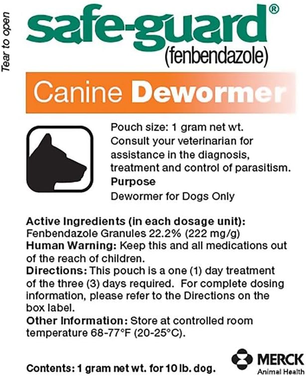 Safe Guard Fenbendazole Dog Dewormer 1gm